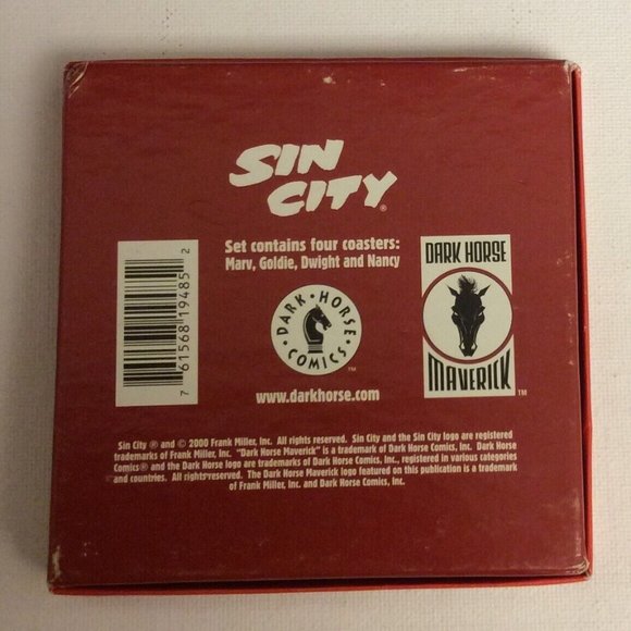 FRANK MILLER SIN CITY COASTER SET MARV GOLDIE DWIGHT NANCY NWT - Picture 3 of 3